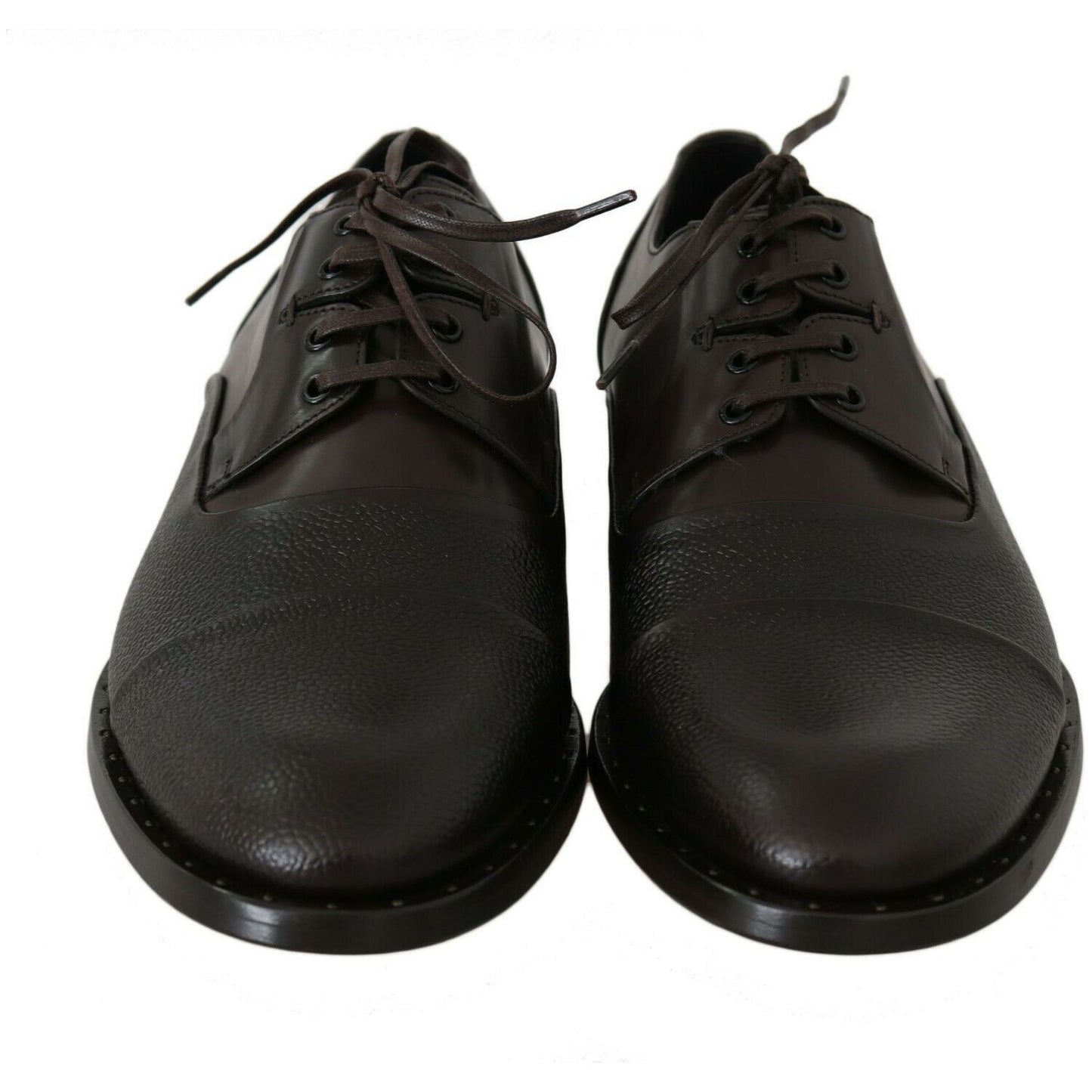Dolce & Gabbana Brown Leather Laceups Dress Mens Shoes