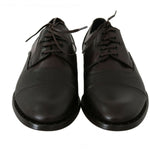 Dolce & Gabbana Brown Leather Laceups Dress Mens Shoes