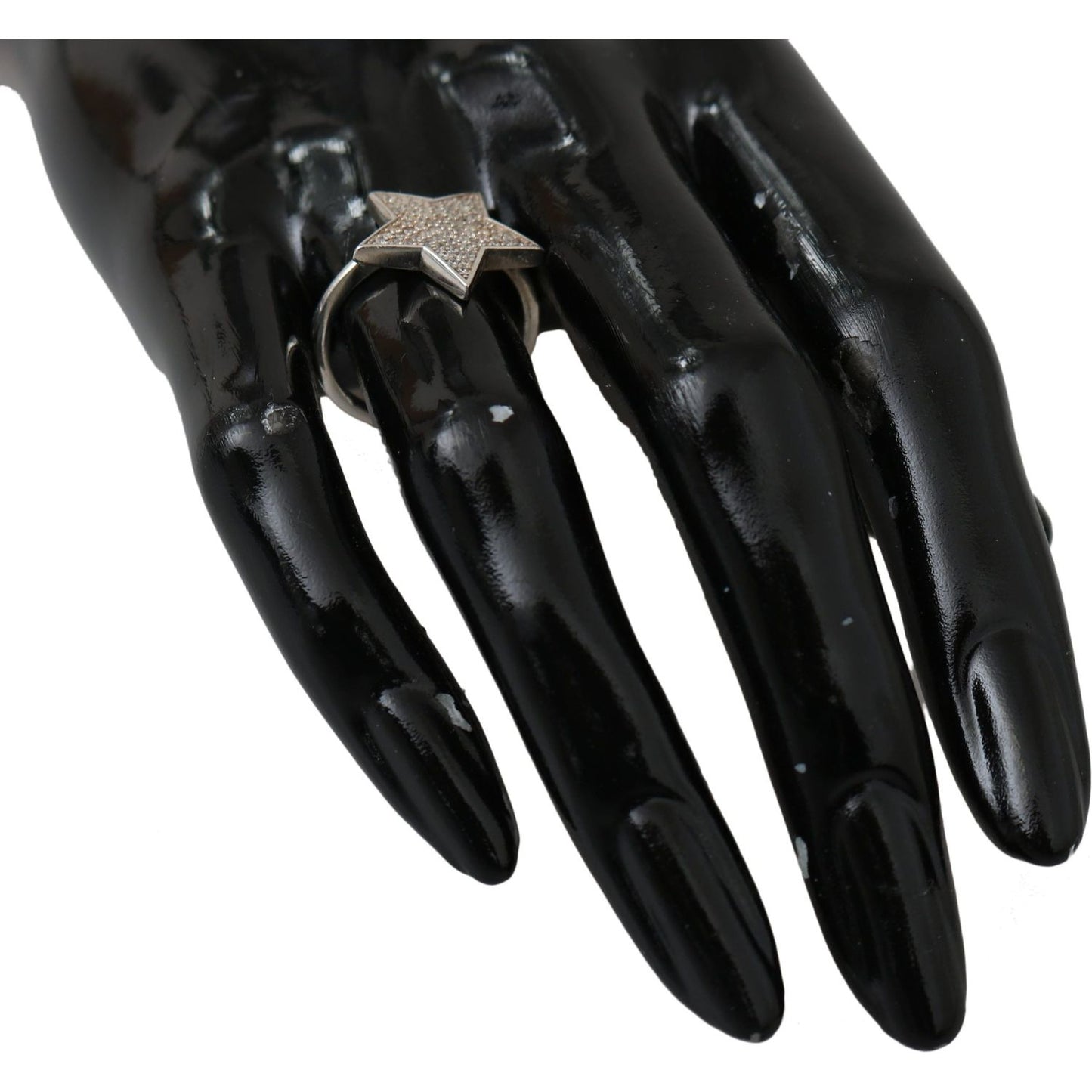 Nialaya Silver Womens Clear CZ Star 925 Ring