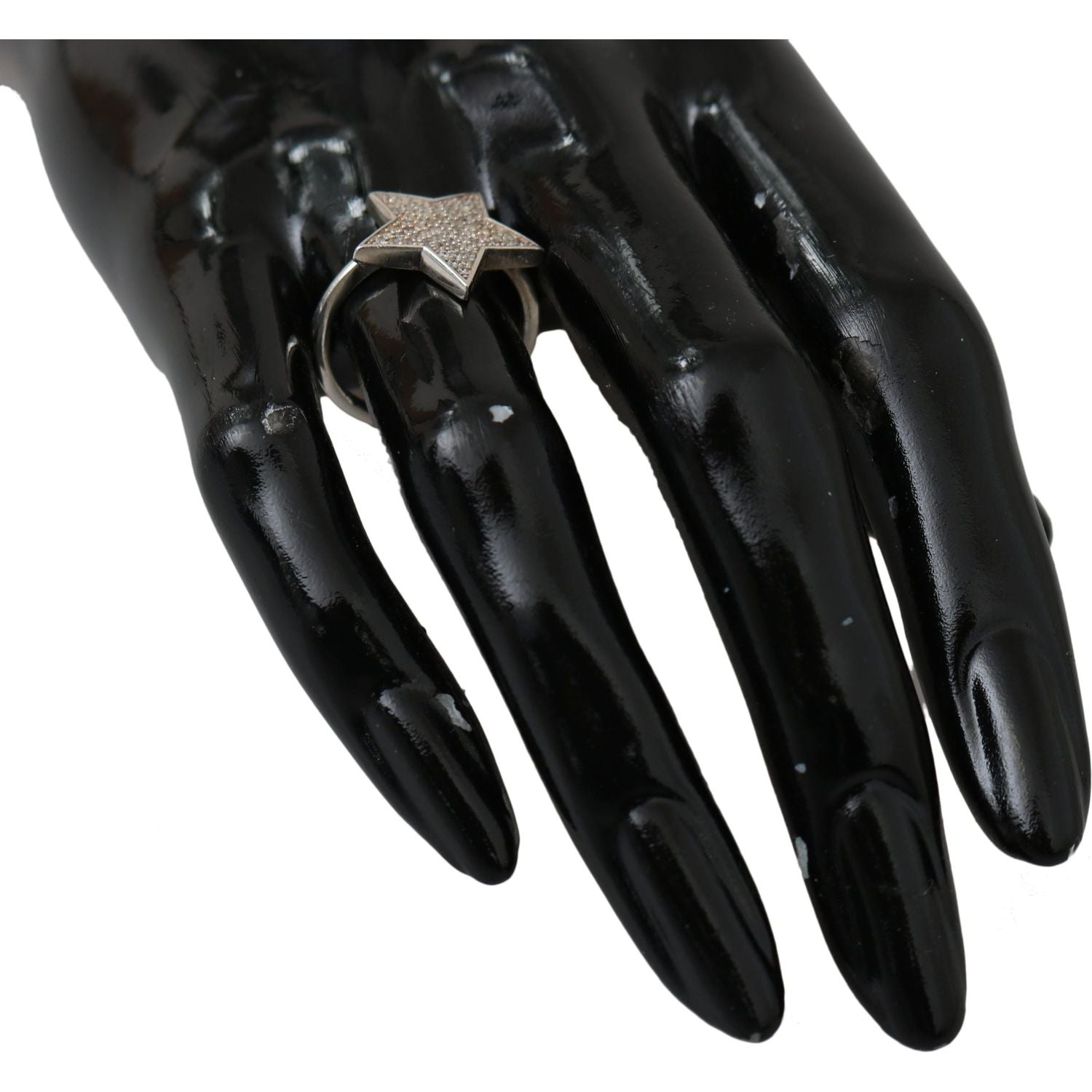 Nialaya Silver Womens Clear CZ Star 925 Ring