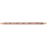 Dolce & Gabbana Pink Leather Crystal Stud Accessory Shoulder Strap