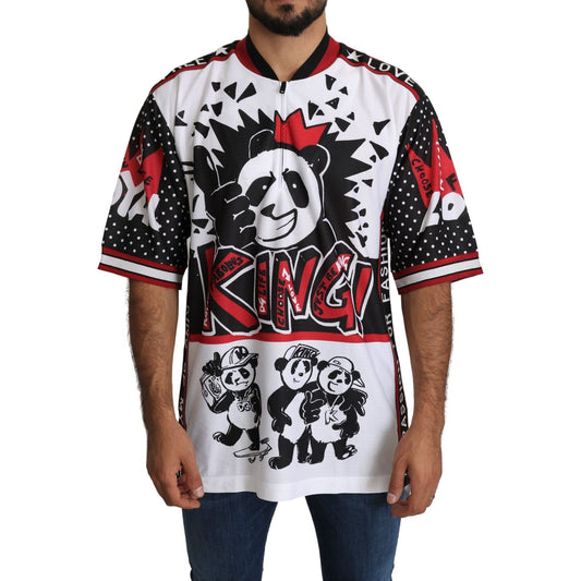 Dolce & Gabbana White King Panda Top Polyester Mens T-shirt TSH5183-46