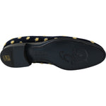 Dolce & Gabbana Blue Velvet Crown Slippers Loafers Shoes