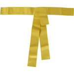 Dolce & Gabbana Yellow Wide Snap Button Closure Silk Belt Belt