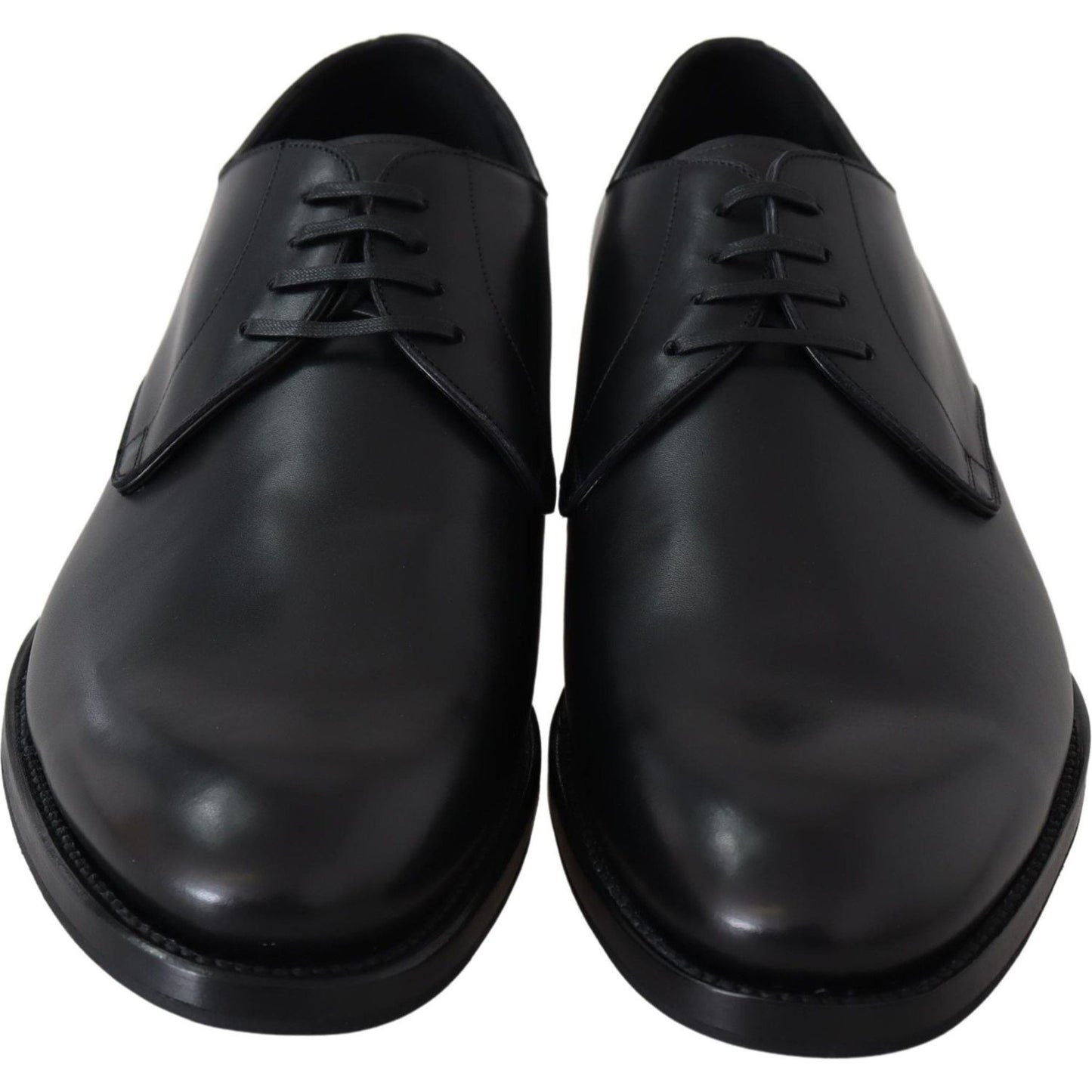 Dolce & Gabbana Black Leather SARTORIA Hand Made Shoes MV3734#