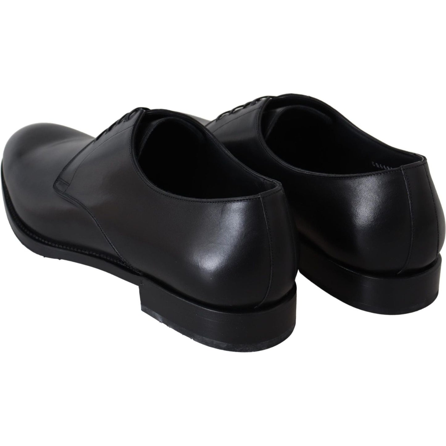 Dolce & Gabbana Black Leather SARTORIA Hand Made Shoes MV3734#