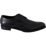 Dolce & Gabbana Black Leather SARTORIA Hand Made Shoes MV3734#