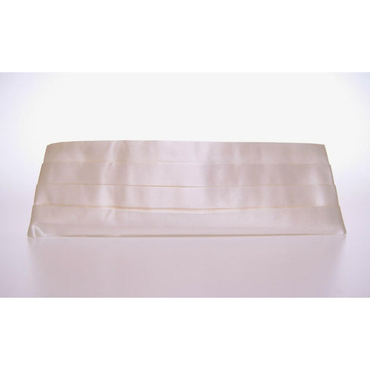 Dolce & Gabbana White Waist Tuxedo Smoking Belt Cummerbund NOC10452-48
