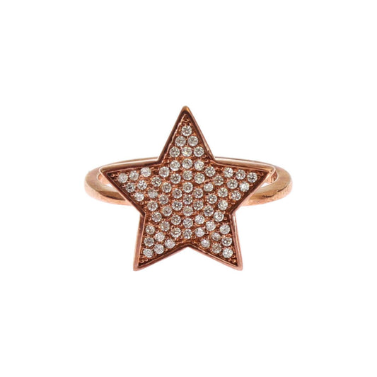 Nialaya Womens Clear CZ Star 925 Silver Ring Ring