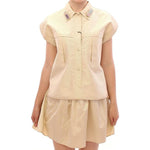 Andrea Incontri Beige Sleeveless Blouse Top