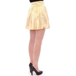 Andrea Incontri Beige Floral Embroidery Mini Skirt GSS10717-1