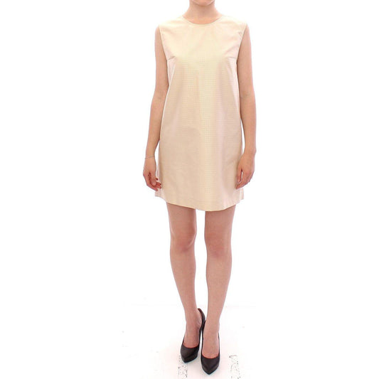 Andrea Incontri Beige Sleeveless Shift Mini Dress GSS10721-2