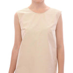 Andrea Incontri Beige Sleeveless Shift Mini Dress Dresses