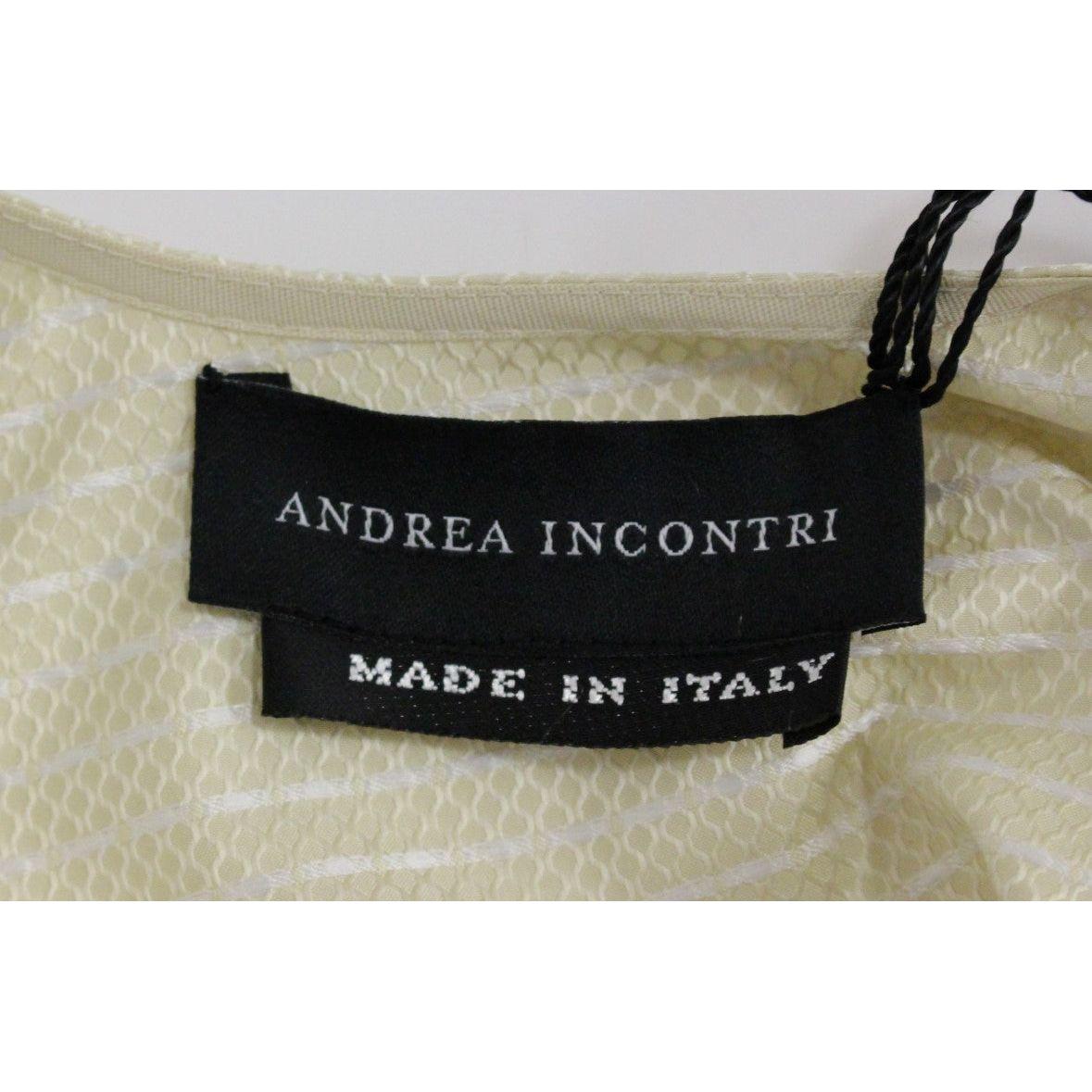 Andrea Incontri Beige Sleeveless Shift Mini Dress Dresses