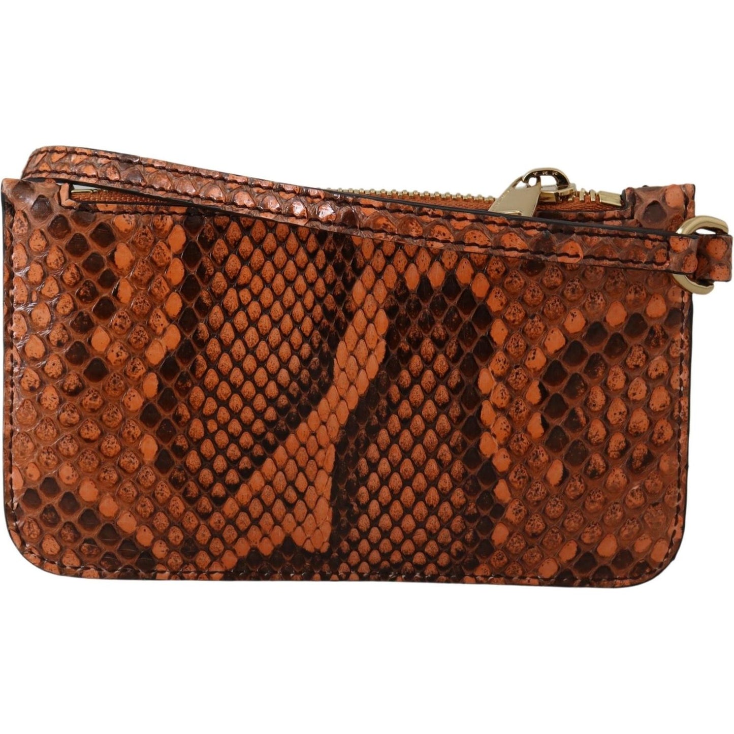 Dolce & Gabbana Brown Leather Coin Purse Wristlet Mirror AGNESE Wallet VAS12388