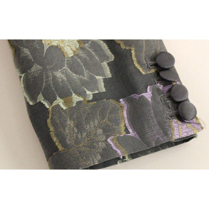 Roberto Fragata Multicolor Silk Floral Cotton Blazer Blazer Jacket