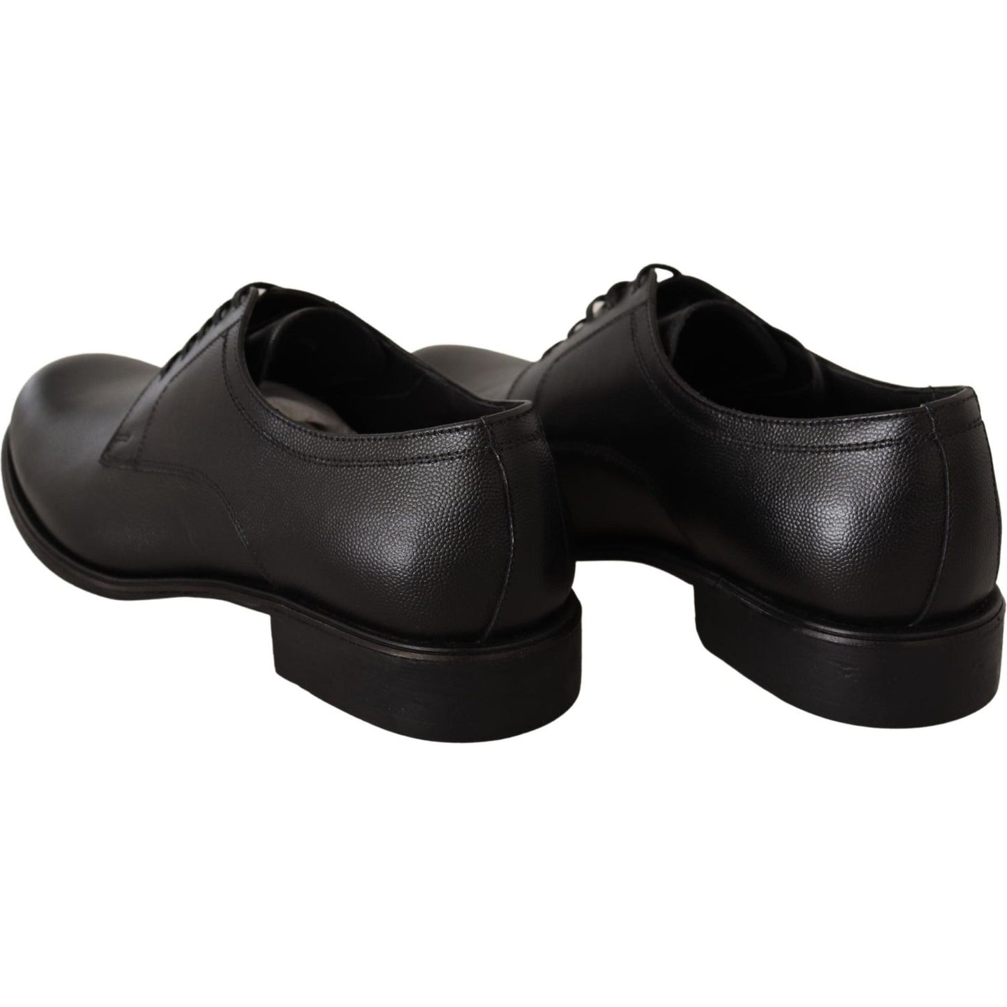 Dolce & Gabbana Black Leather Lace Up Mens Formal Derby Shoes