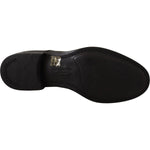 Dolce & Gabbana Black Leather Lace Up Mens Formal Derby Shoes