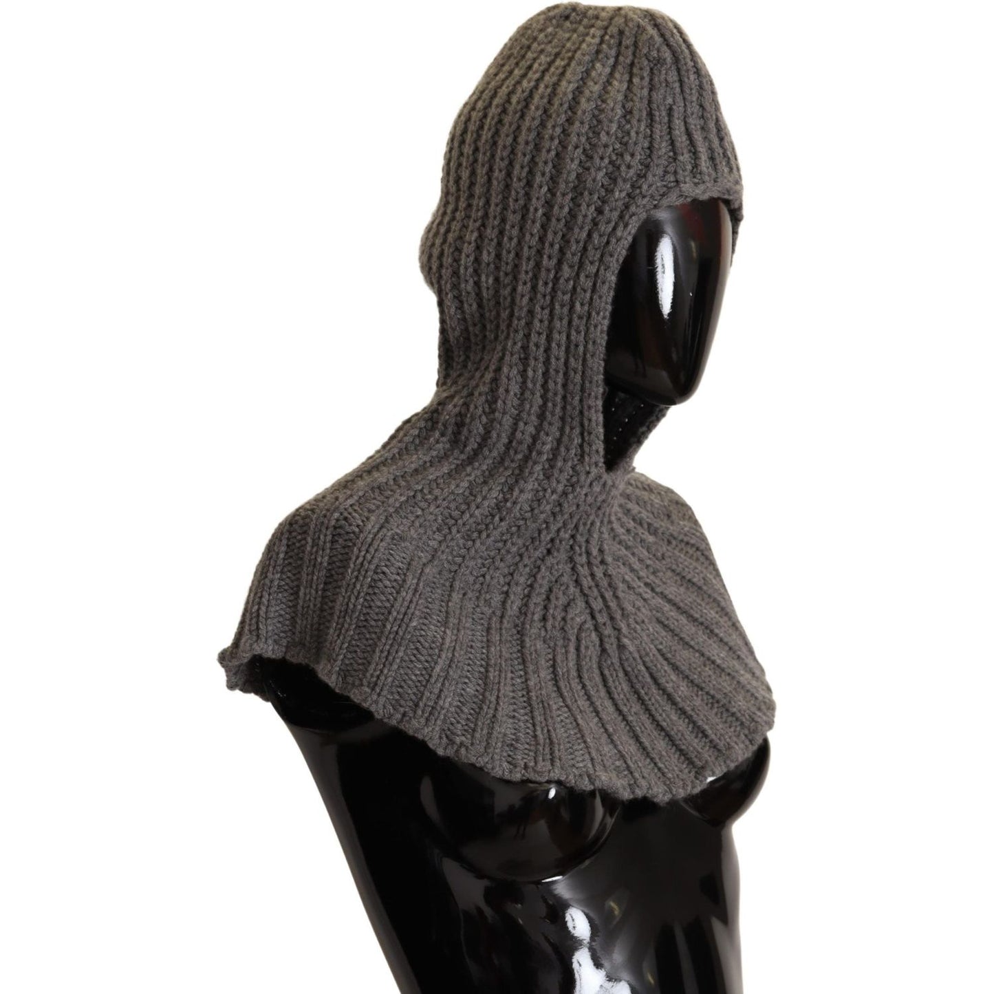 Dolce & Gabbana Gray 100% Cashmere Knitted Wrap One Size Scarf