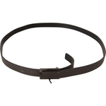 Costume National Dark Brown Leather Logo Buckle Belt BEL60993 -100