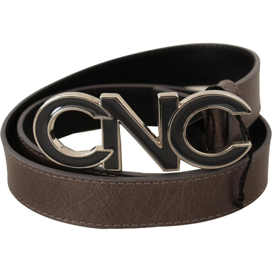 Costume National Brown Letter Logo Buckle Belt BEL60985 -85