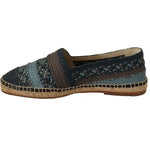 Dolce & Gabbana Blue Gray Slip On Buffalo Espadrille Shoes MAN LOAFERS