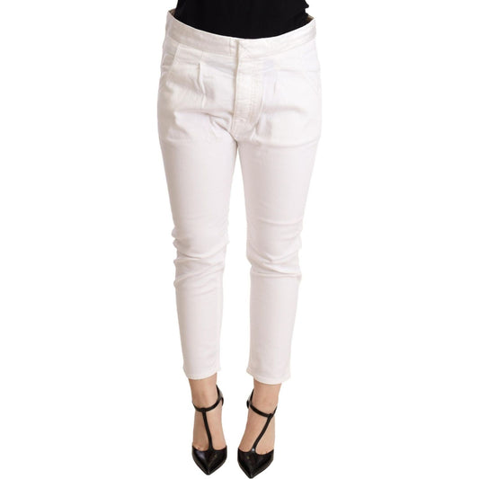 CYCLE White Mid Waist Slim Fit Skinny Cotton Stretch Trouser 1728,67345645728,Casual Pants - Pants - Clothing,Clothing,CYCLE,Jeans & Pants - Women - Clothing,Material: 98% Cotton 2% Elastane,New with tags,Pants - Clothing,W26,White,Women,Women - Clothing