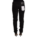 Acht Sleek Black Wash Skinny Jeans WOMAN TROUSERS Acht Black