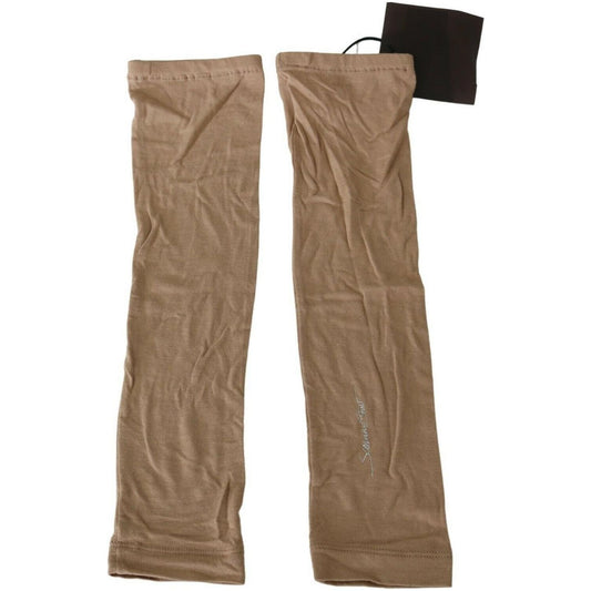 Scervino Street BeigeViscose Women SleevesArm Warmer LB1033