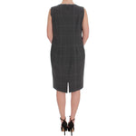 BENCIVENGA Elegant Checkered Cotton-Blend Suit Set Skirt Suit BENCIVENGA Dark Slate Gray