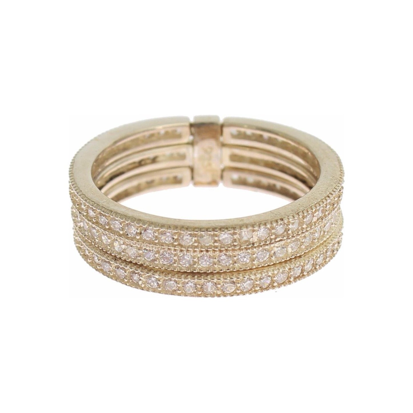 Nialaya Silver Womens Clear CZ 925 Sterling Ring