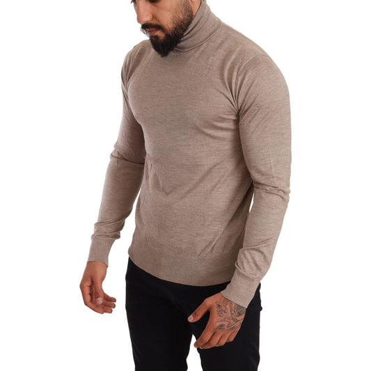 Dolce & Gabbana Beige Cashmere Turtleneck Pullover Sweater TSH6568 -50