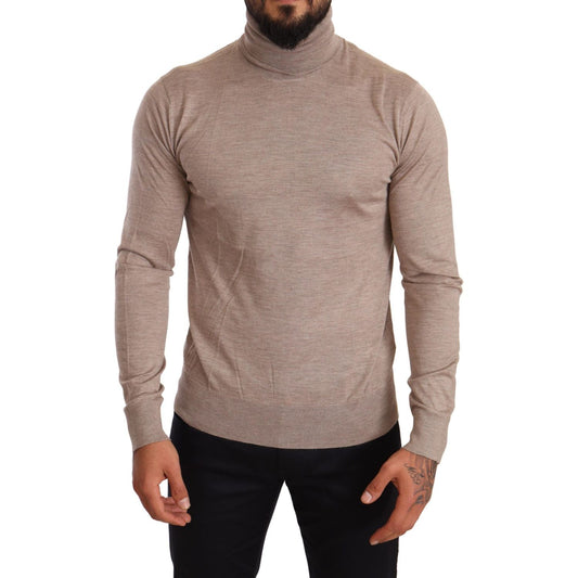 Dolce & Gabbana Beige Cashmere Turtleneck Pullover Sweater TSH6568 -50
