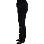 Acht Blue Washed Cotton Denim Low Waist Loose Fit Trousers Jeans Jeans & Pants