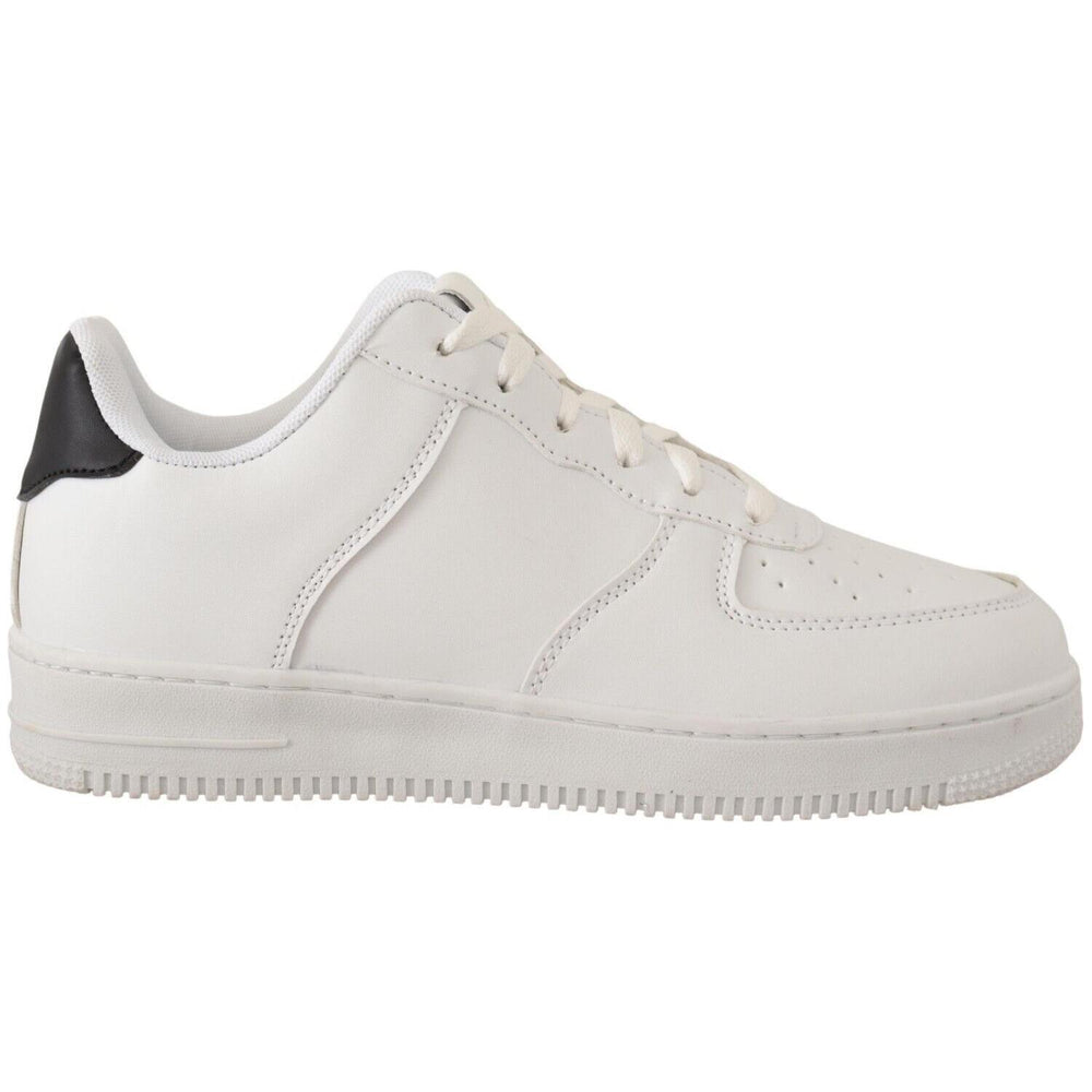 SIGNS White Leather Perforated Lace Up Sneakers Casual Men Shoes MAN SNEAKERS