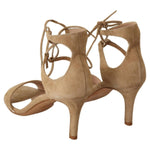 Maria Christina Beige Suede Leather Ankle Strap Pumps Shoes LA9376 - 35