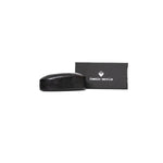 Frankie Morello Black Acetate Unisex Frame case and box with logo