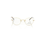 Frankie Morello Gold Metallic Unisex Frame round spectacles, Italian craftsmanship, contemporary design, matte gold metal, elegant eyewear