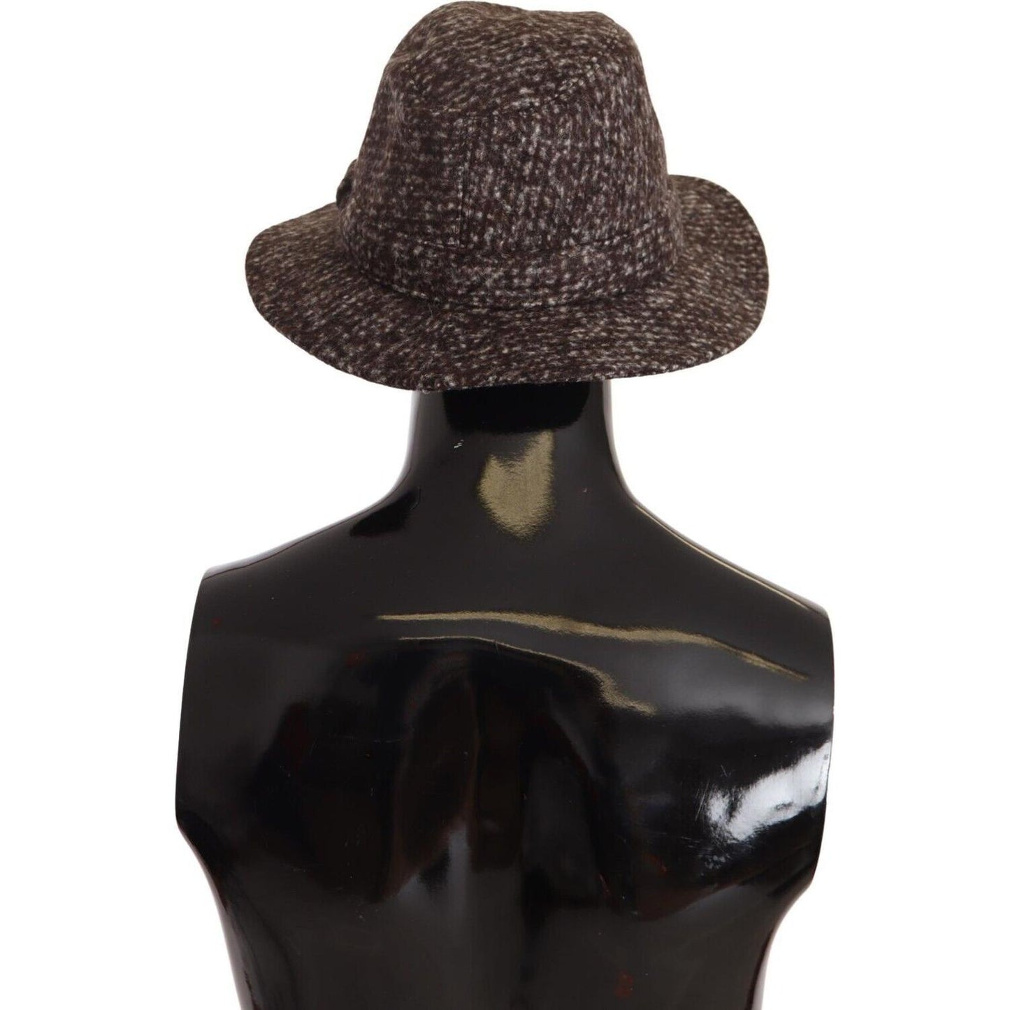 Dolce & Gabbana Gray Melange Blended Textured Tweed Hat