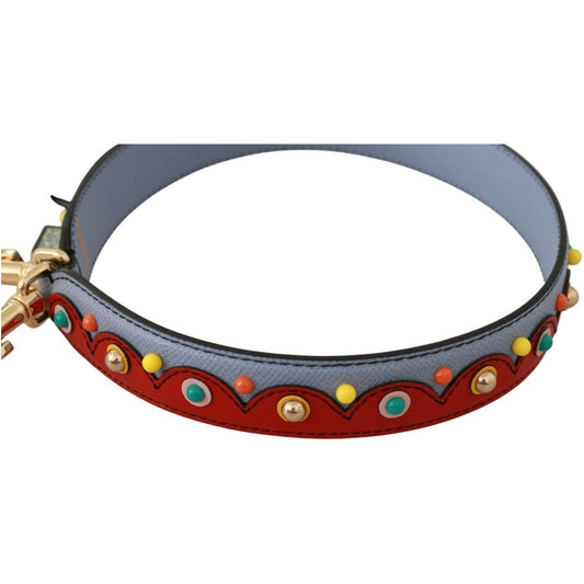 Dolce & Gabbana Blue and red Shoulder Strap Leather Blue Handbag Accessory