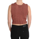 PINK MEMORIES Chic Red Sleeveless Knit Vest Sweater PINK MEMORIES Sienna