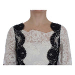 Dolce & Gabbana White Floral Lace Full Length Gown Dress NOC10174-1