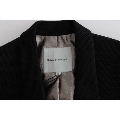 KAALE SUKTAE Black Coat Trench Long Draped Jacket Blazer Blazer Jacket