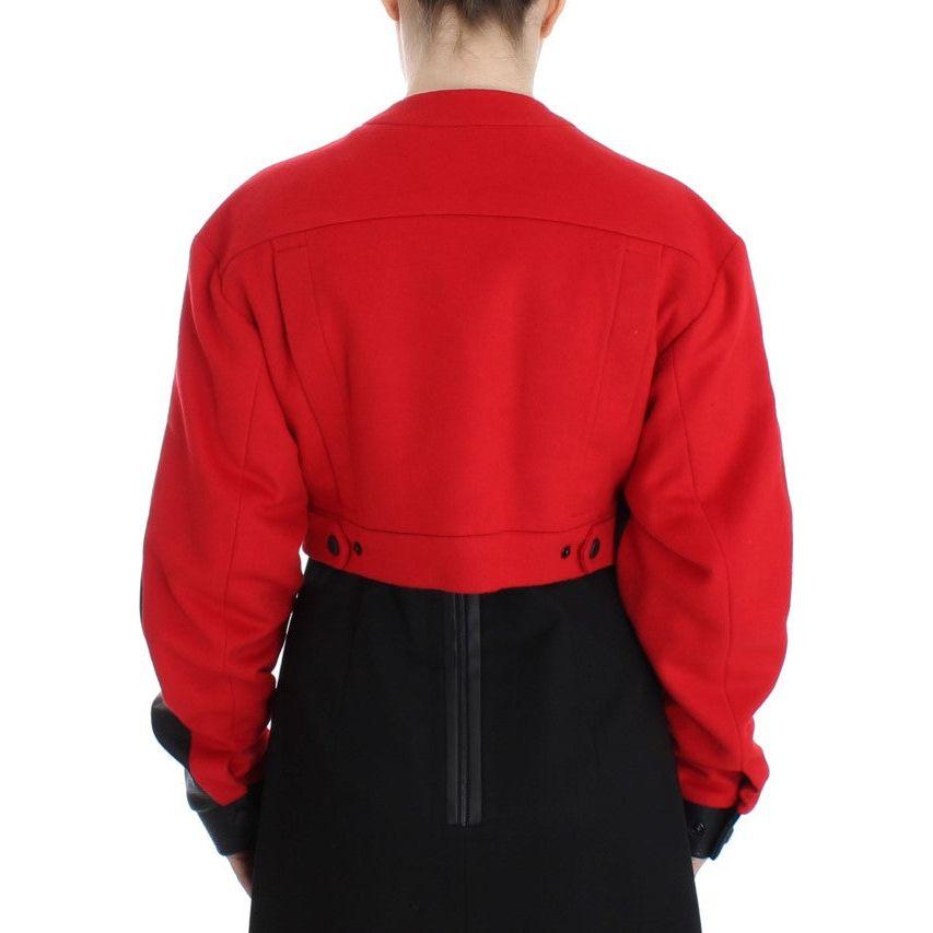 KAALE SUKTAE Black Short Croped Coat Bomber Jacket Coats & Jackets