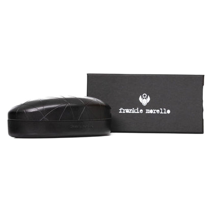 Frankie Morello Black Metallic Fiber Women Sunglass