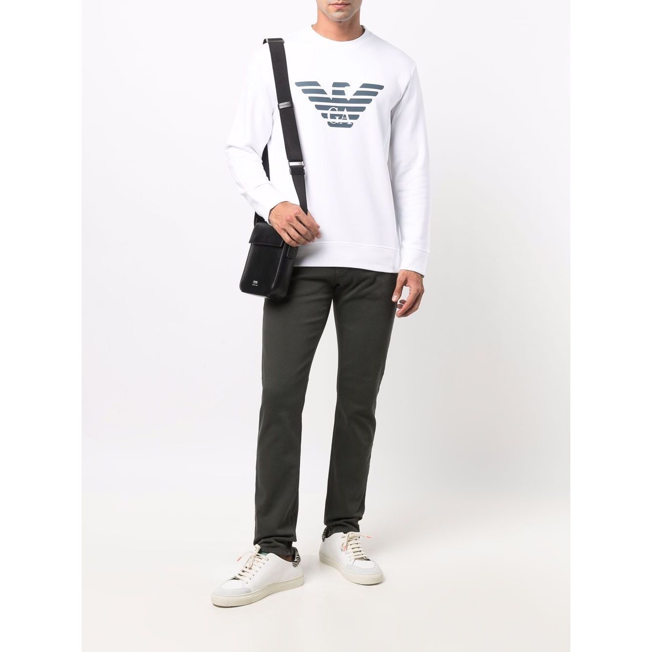 Emporio Armani Modal-blend sweatshirt with logo print