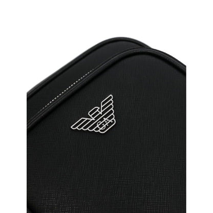 Emporio Armani logo-plaque Leather messenger bag Shoulder
