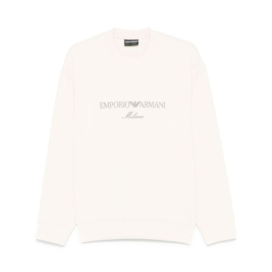 Emporio Armani Double jersey sweatshirt with ASV logo embroidery Topwear