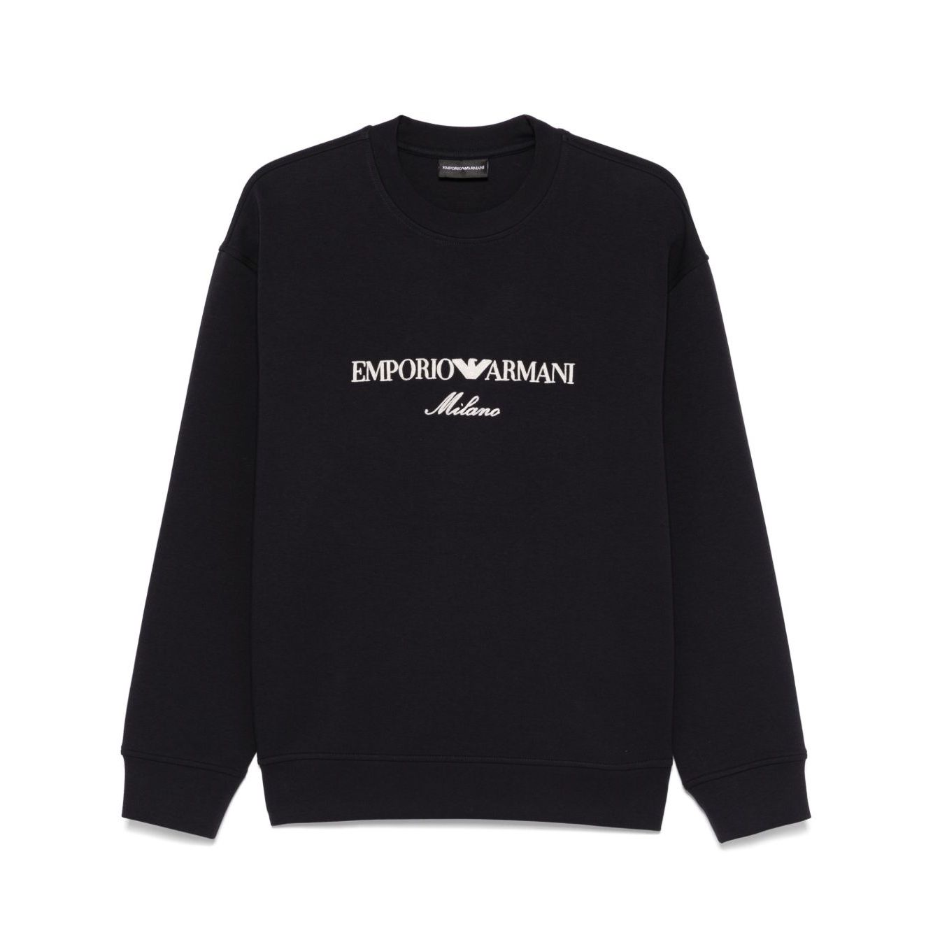 Emporio Armani ASV Double-jersey sweatshirt with logo embroidery Topwear