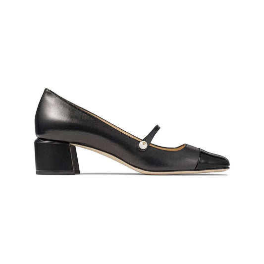 Jimmy Choo Elisa 45 Nappa and Patent Leather Pumps